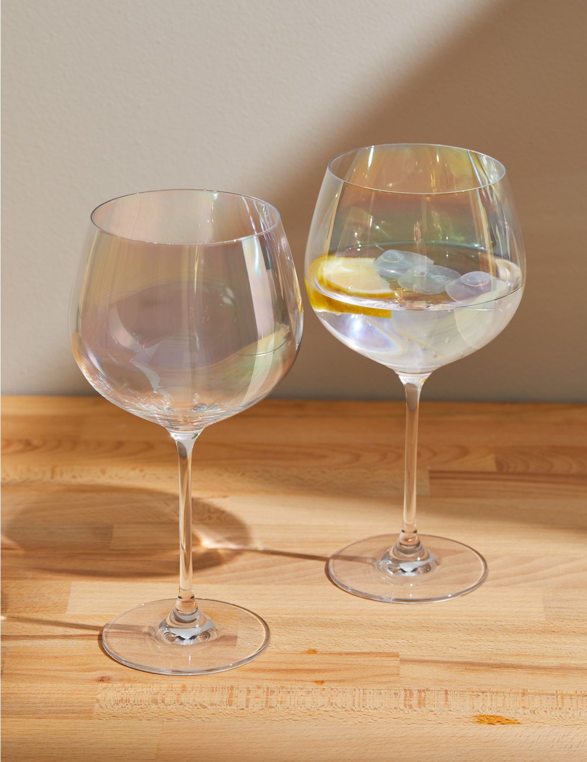 Set of 2 Lustre Gin Glasses grey