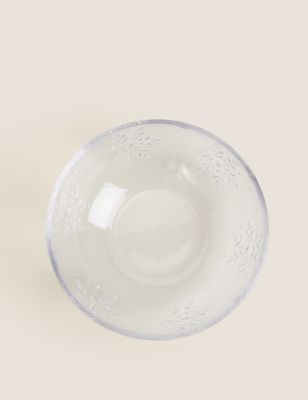 M&S Christmas Glass Serving Bowl