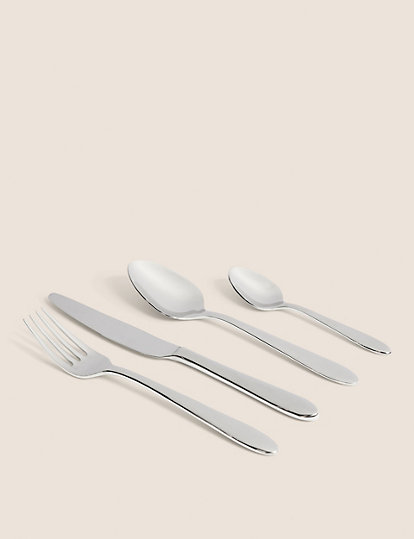 M&S Collection 24 Piece Maxim Cutlery Set - 1Size - Silver, Silver