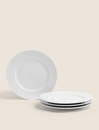 M&S Collection Set Of 4 Maxim Side Plates - 1Size - White, White