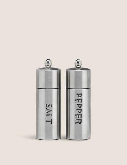 M&S Collection Hastings Salt & Pepper Mills - 1Size - Silver, Silver