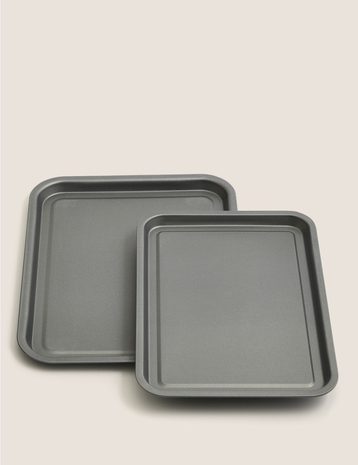 Set of 2 Oven Trays silver