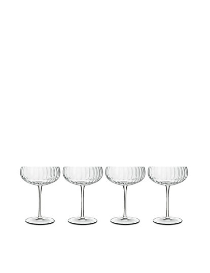 Luigi Bormioli Set Of 4 Optica Champagne Saucers - 1Size