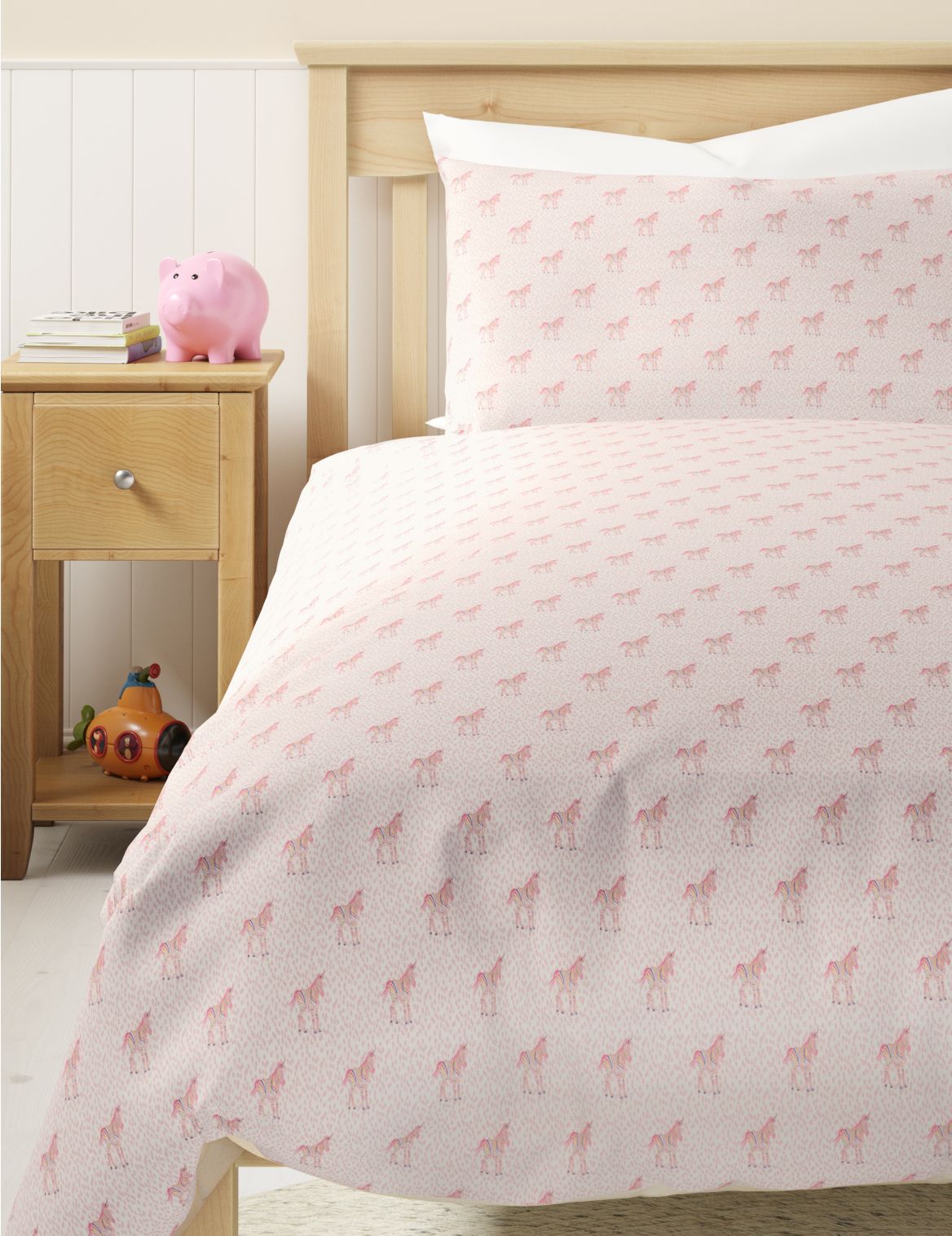 Cotton Mix Unicorn Bedding Set pink
