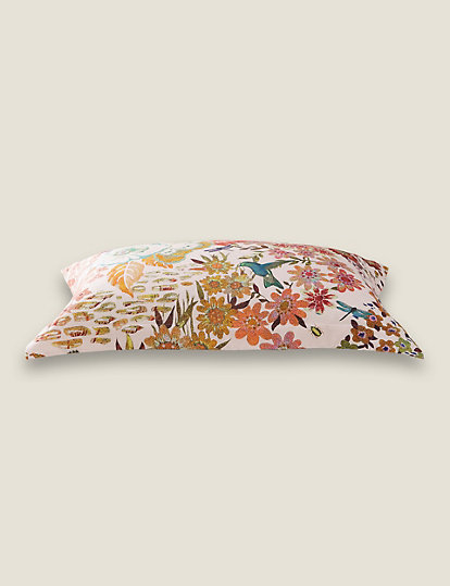 Ted Baker Sateen Retro Hummingbird Oxford Pillowcase - 1Size - Multi, Multi
