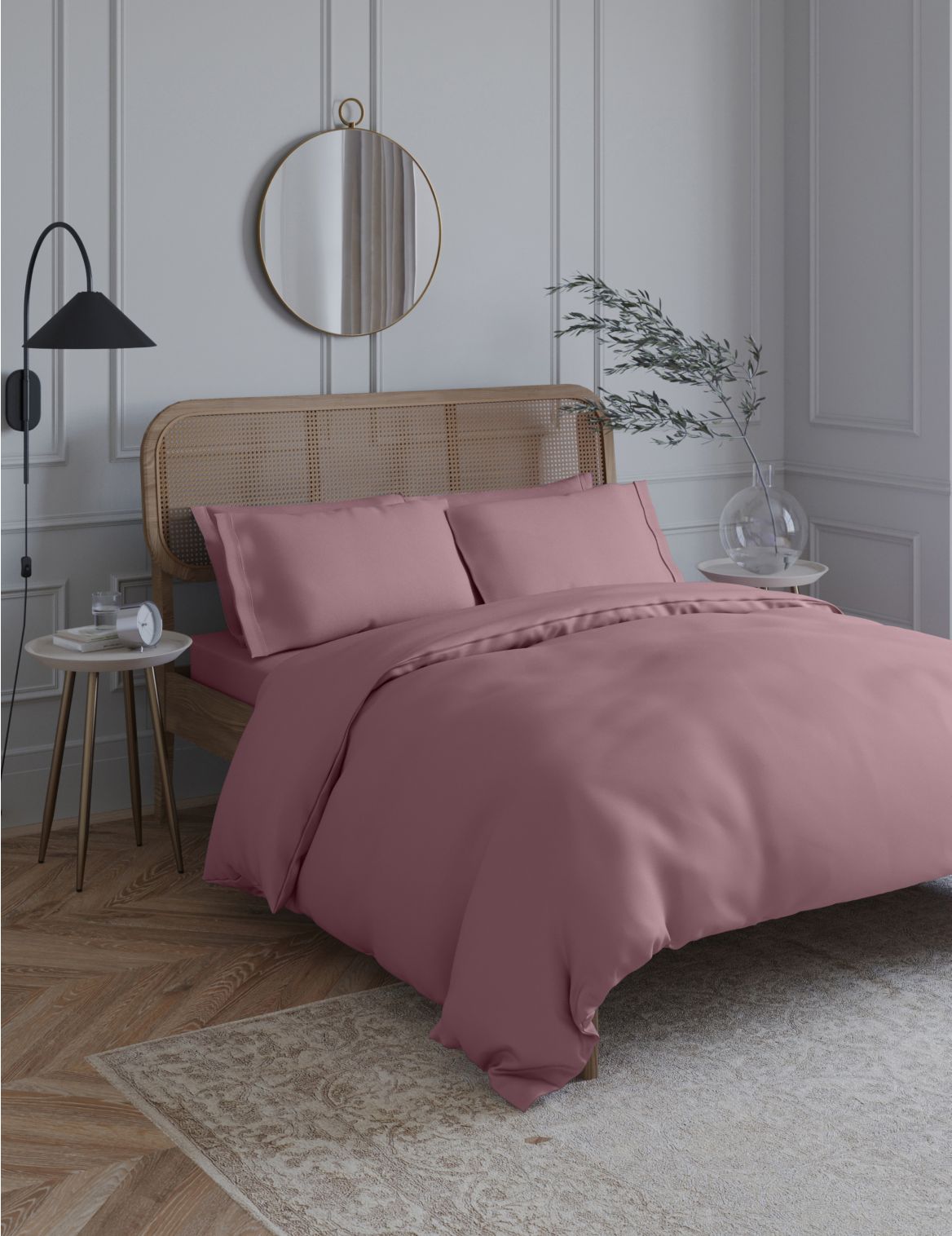 Egyptian Cotton 230 Thread Count Duvet Cover pink