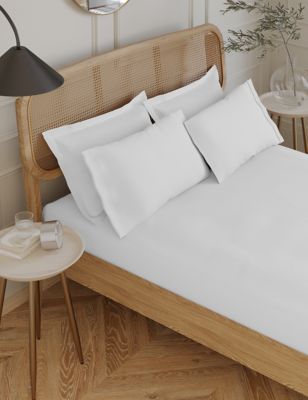 M&S Egyptian Cotton 230 Thread Count Fitted Sheet - DBL - Ice White, Ice White,Khaki,Air Force Blue,