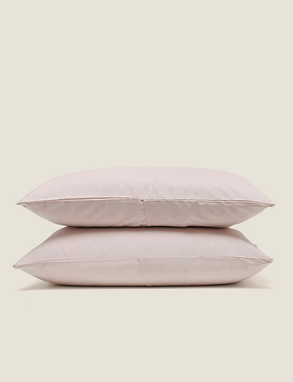Bedfolk 2 Pack Pure Cotton Sateen Luxe Pillowcases - 1Size - Clay, Clay