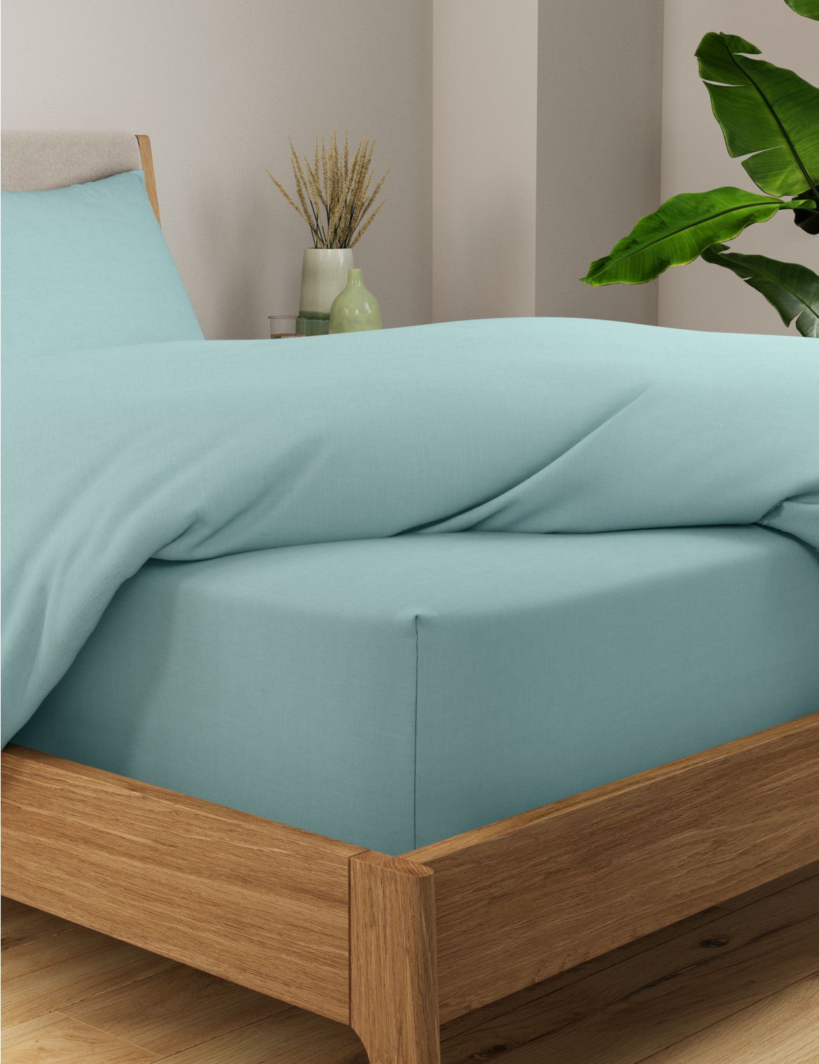 Percale Extra Deep Fitted Sheet green