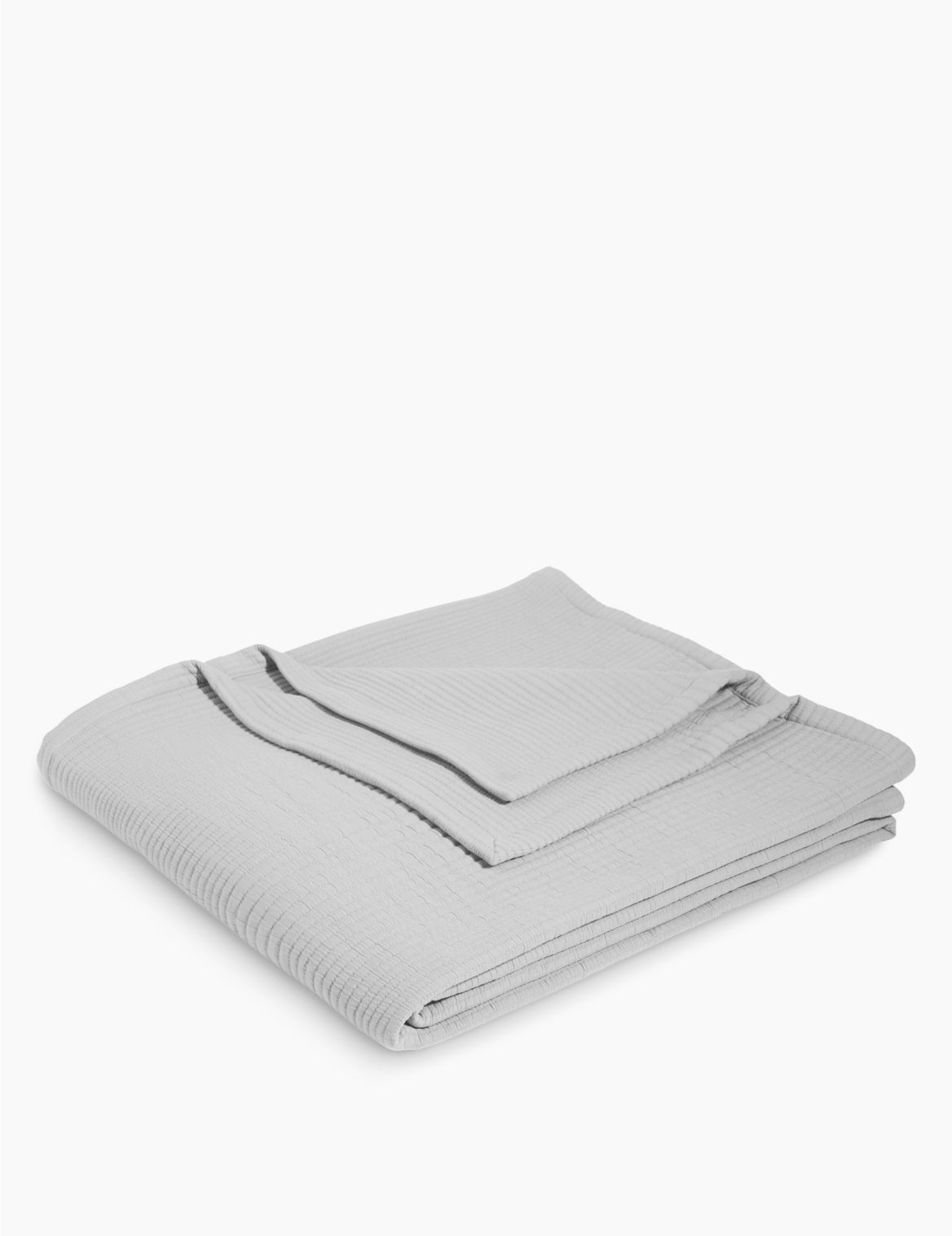 Cotton Mix Ribbed Quilted Throw grey