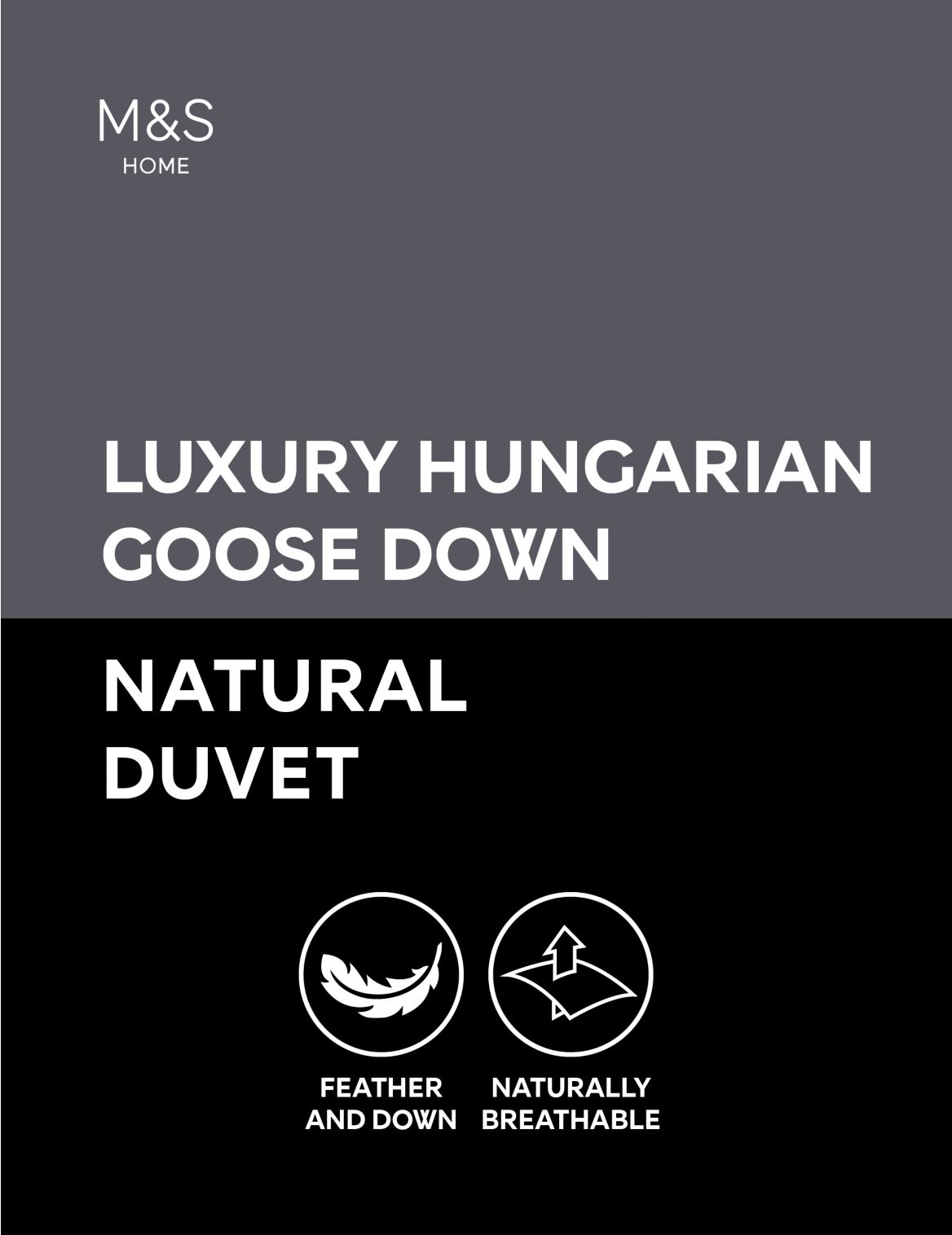 Luxury Hungarian Goose Down 4.5 Tog Duvet white