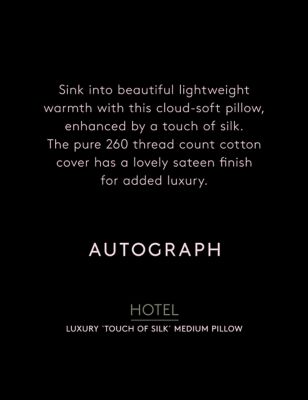 M&S Autograph Touch of Silk Medium Pillow