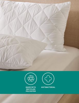 M&S 2pk Simply Protect Pillow Protectors - White, White