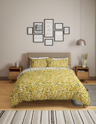 M&S Cotton Blend Floral Bedding Set