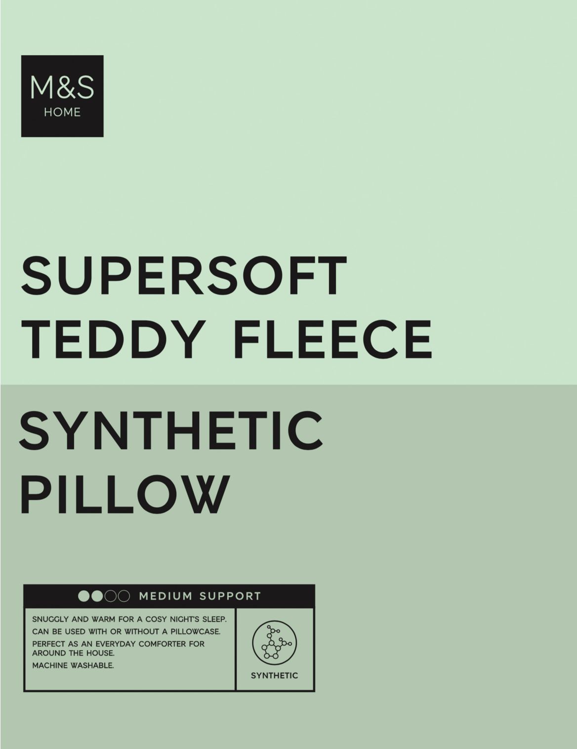 Teddy Fleece Medium Pillow grey