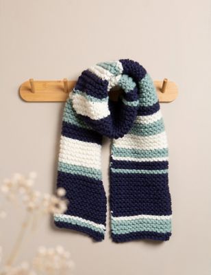 Wool Couture Striped Scarf Knitting Kit - Multi, Multi