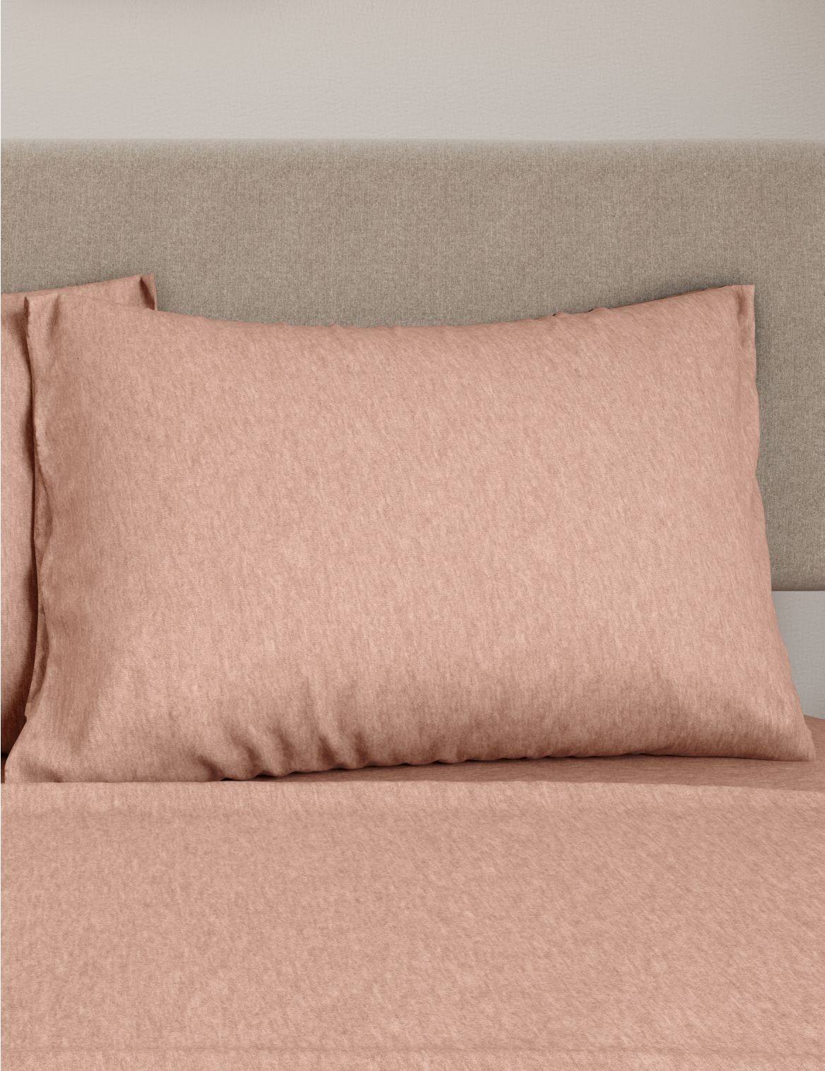 2 Pack Jersey Standard Pillowcases Pink