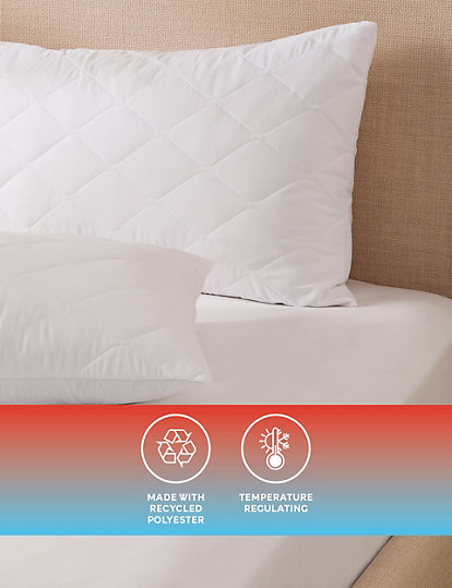 Body Sensor™ 2Pk Body Temperature Control Pillow Protectors - 1Size - White, White