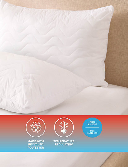 Body Sensor™ 2Pk Body Temperature Control Firm Pillows - 1Size - White, White