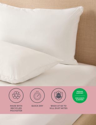 M&S 2 Pack Supremely Washable Medium Pillows