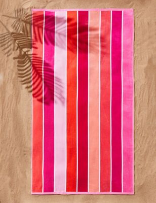 M&S Pure Cotton Sand Resistant Striped Beach Towel