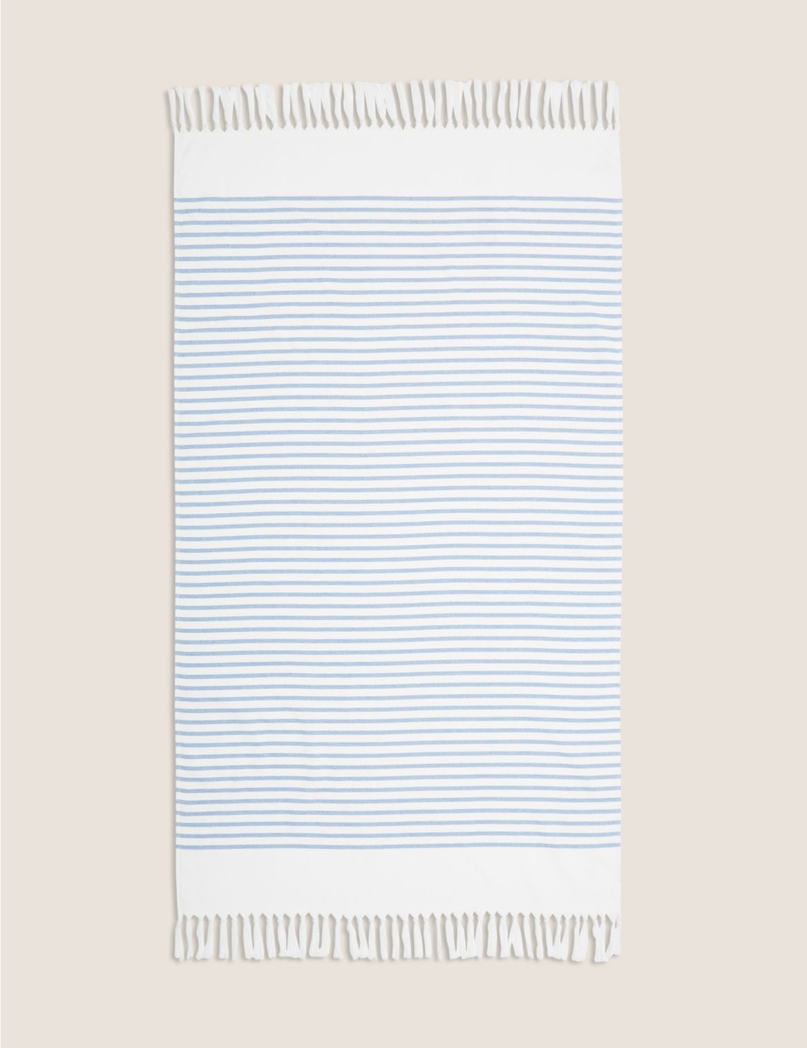 Cotton Mix Striped Hammam Beach Towel blue