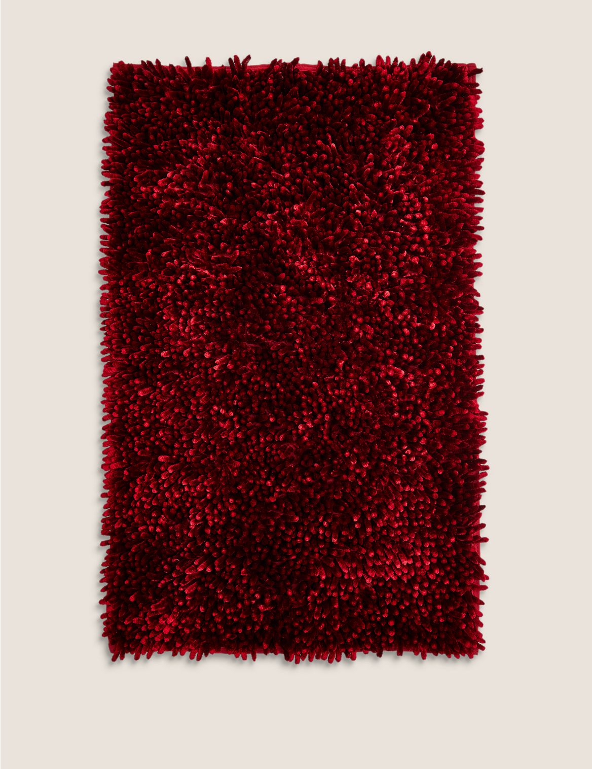 Bobble Shimmer Quick Dry Bath Mat red