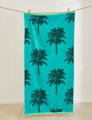 M&S Pure Cotton Palm Beach Towel