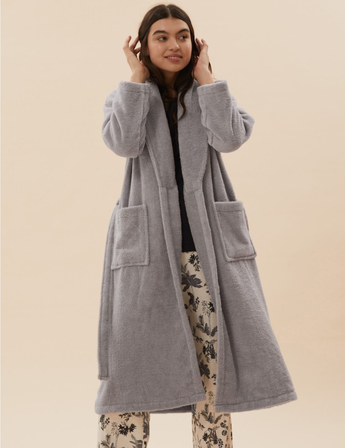 Cotton Dressing Gown grey