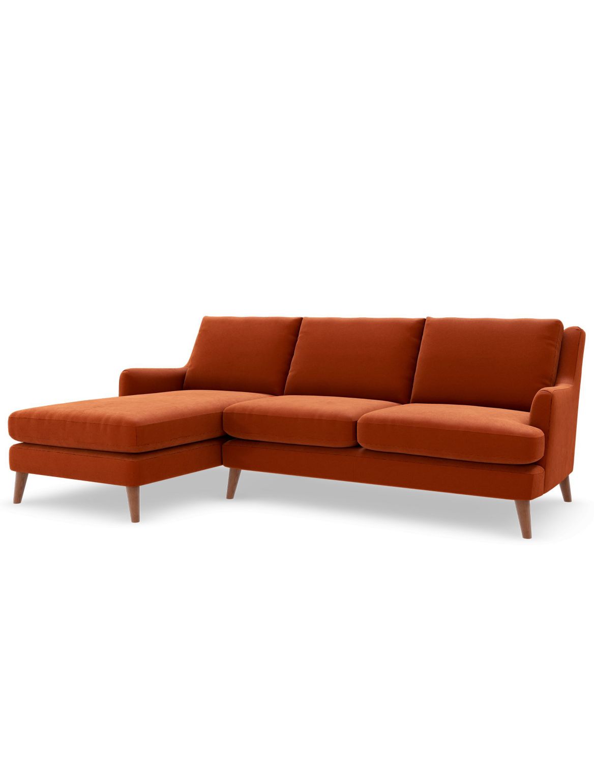 Ashton Corner Chaise Sofa (Left-Hand) orange
