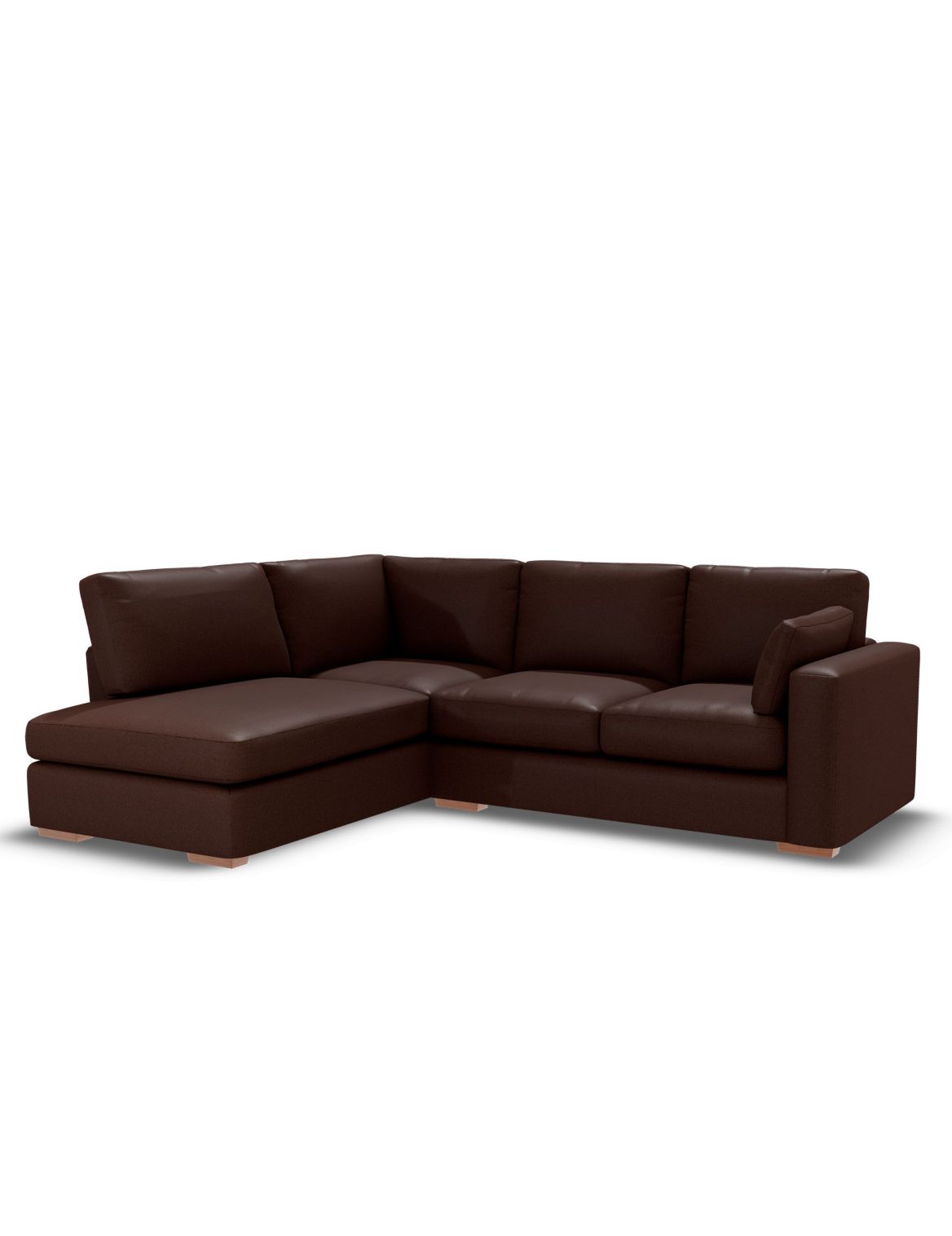 Boston Small Corner Chaise Sofa (Left-Hand) brown