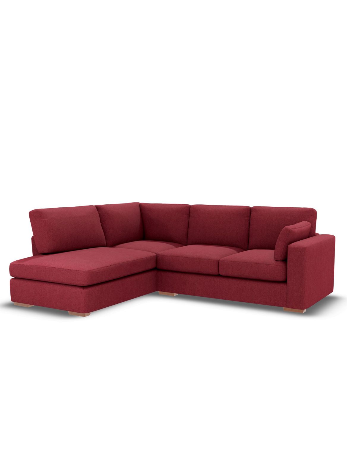 Boston Small Corner Chaise Sofa (Left-Hand) red