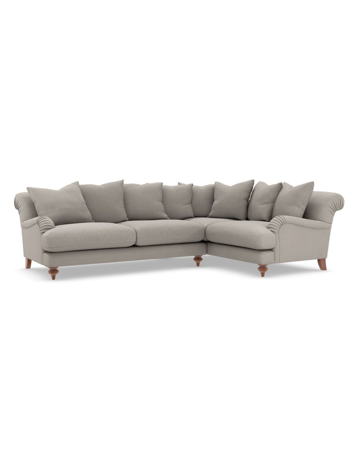 Isabelle Small Corner Sofa (Right-Hand) silver