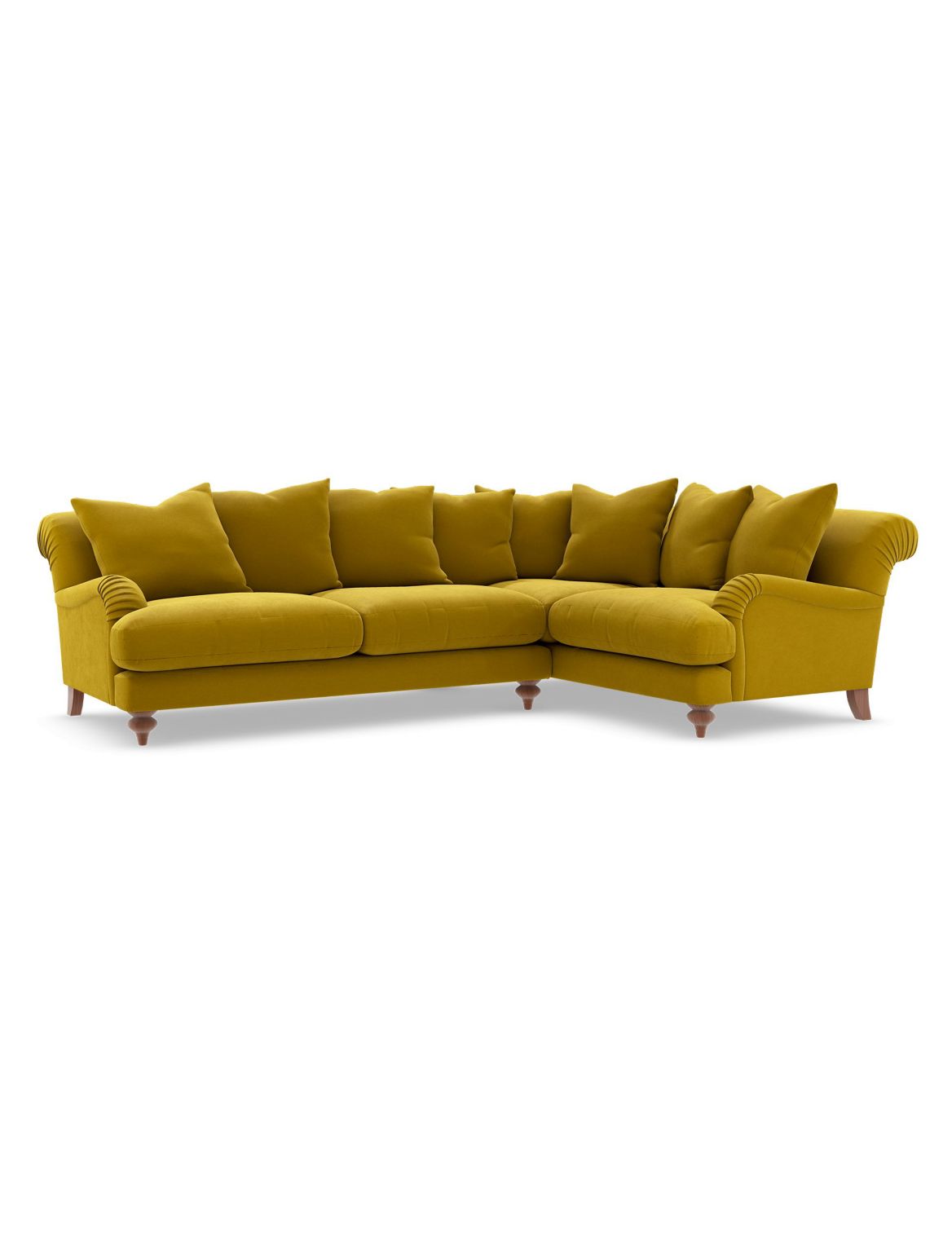 Isabelle Small Corner Sofa (Right-Hand) yellow