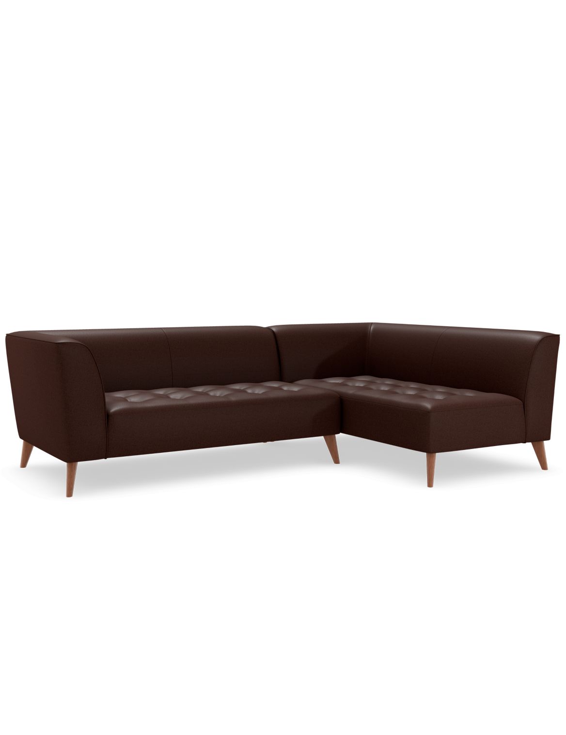 Luna Corner Sofa (Right-Hand) brown