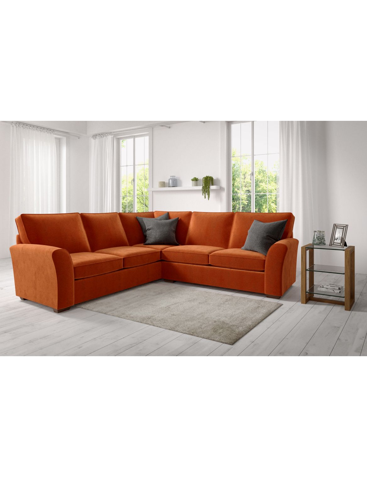 Lincoln Corner Sofa orange