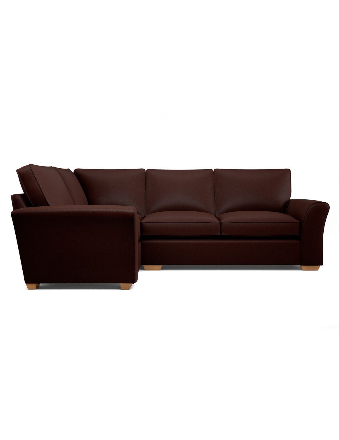 Lincoln Small Corner Sofa (Left-Hand) brown
