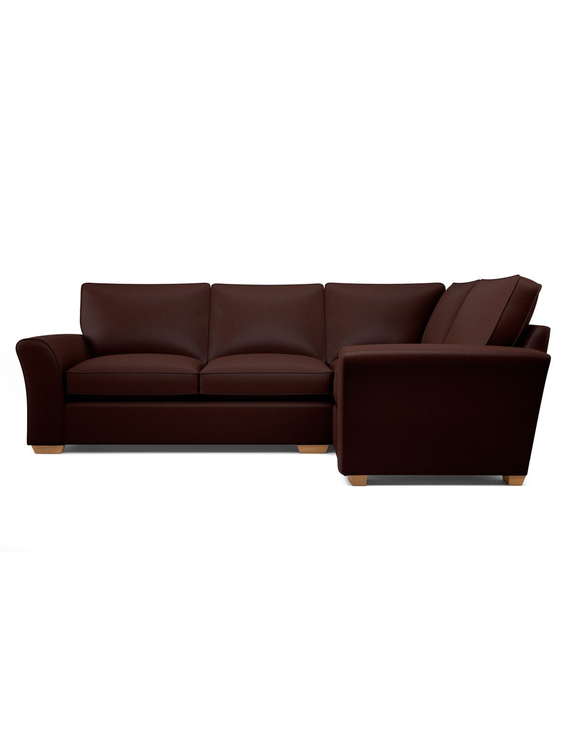 Lincoln Small Corner Sofa (Right-Hand) brown