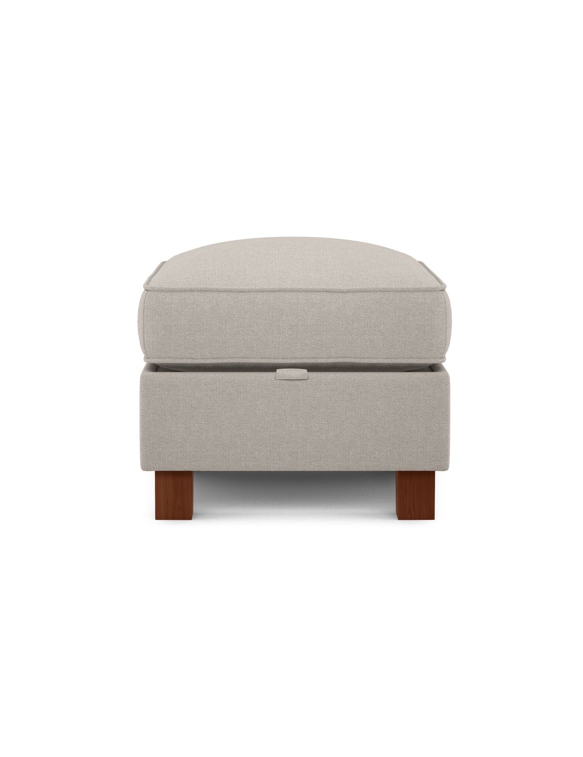 Small Storage Footstool silver