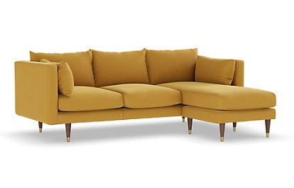 m&s x swoon figueroa chaise sofa (right hand) - 1size