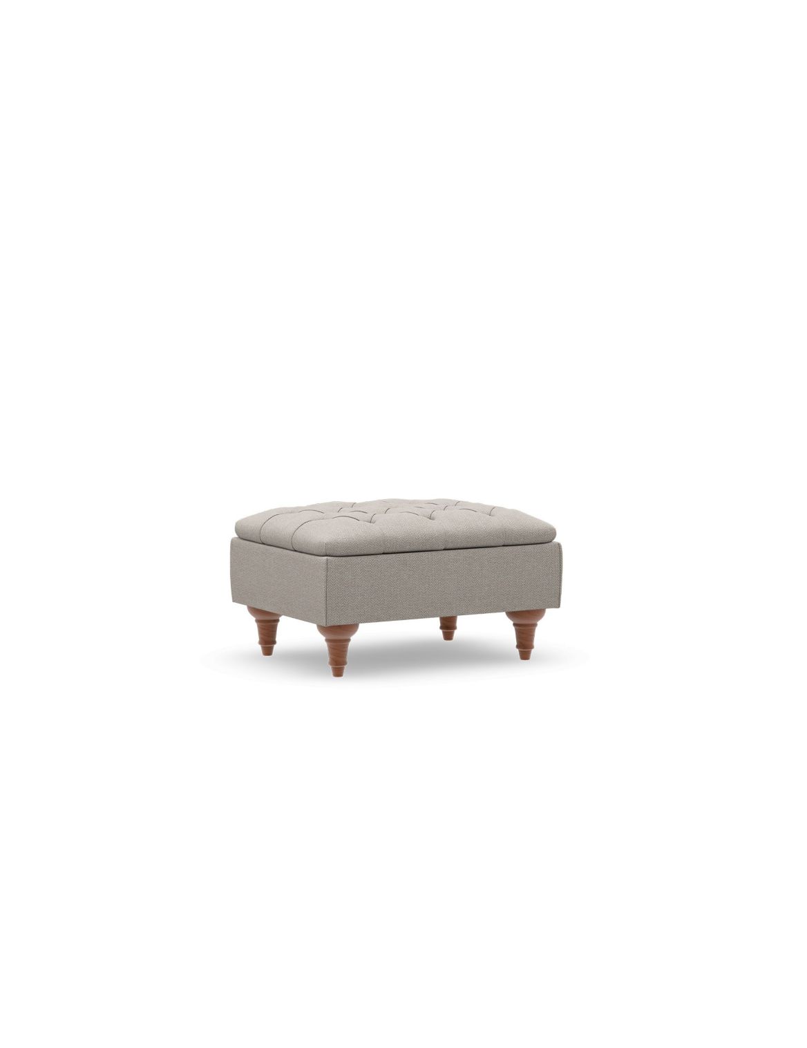 Highland Button Footstool silver