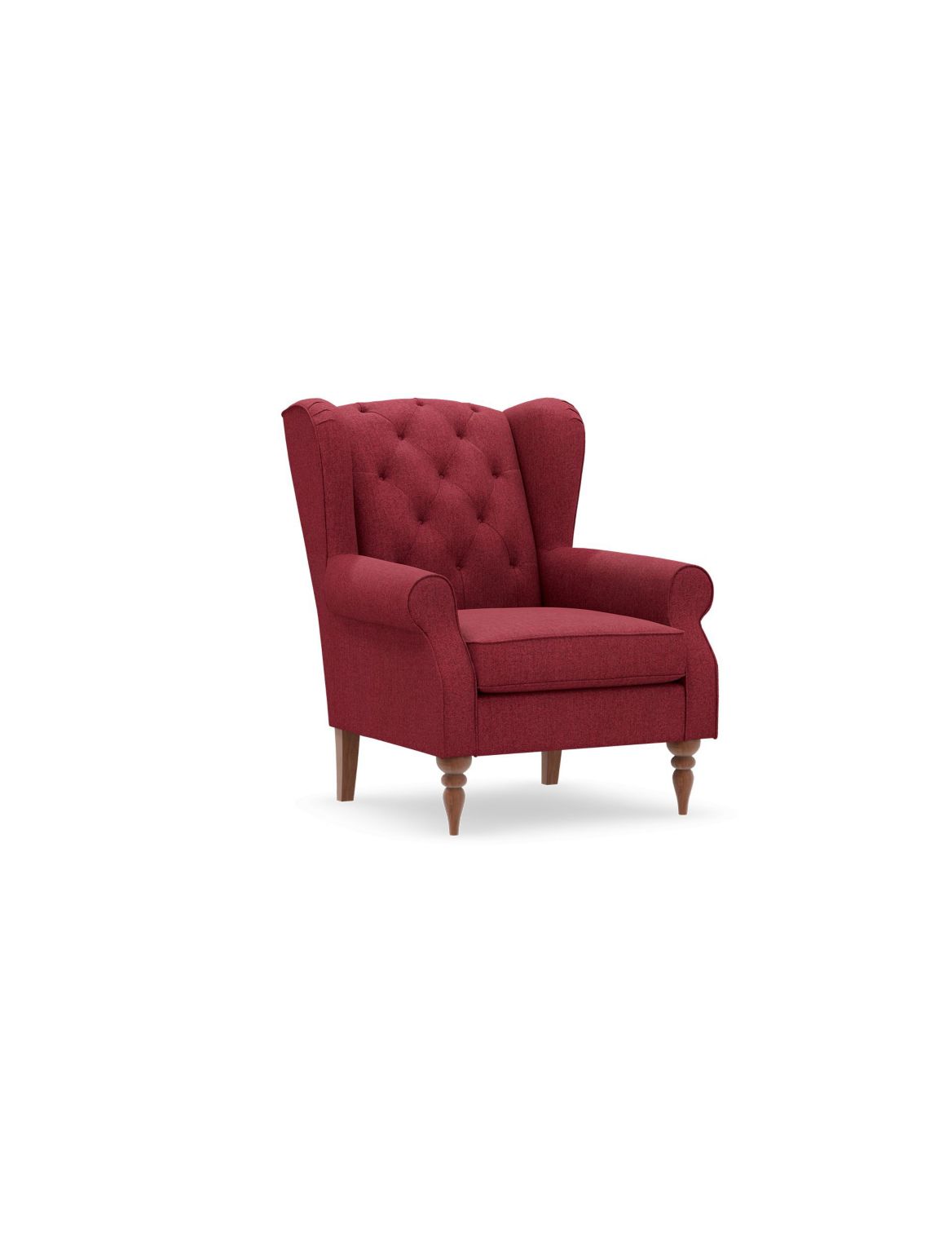 Highland Button Small Armchair red