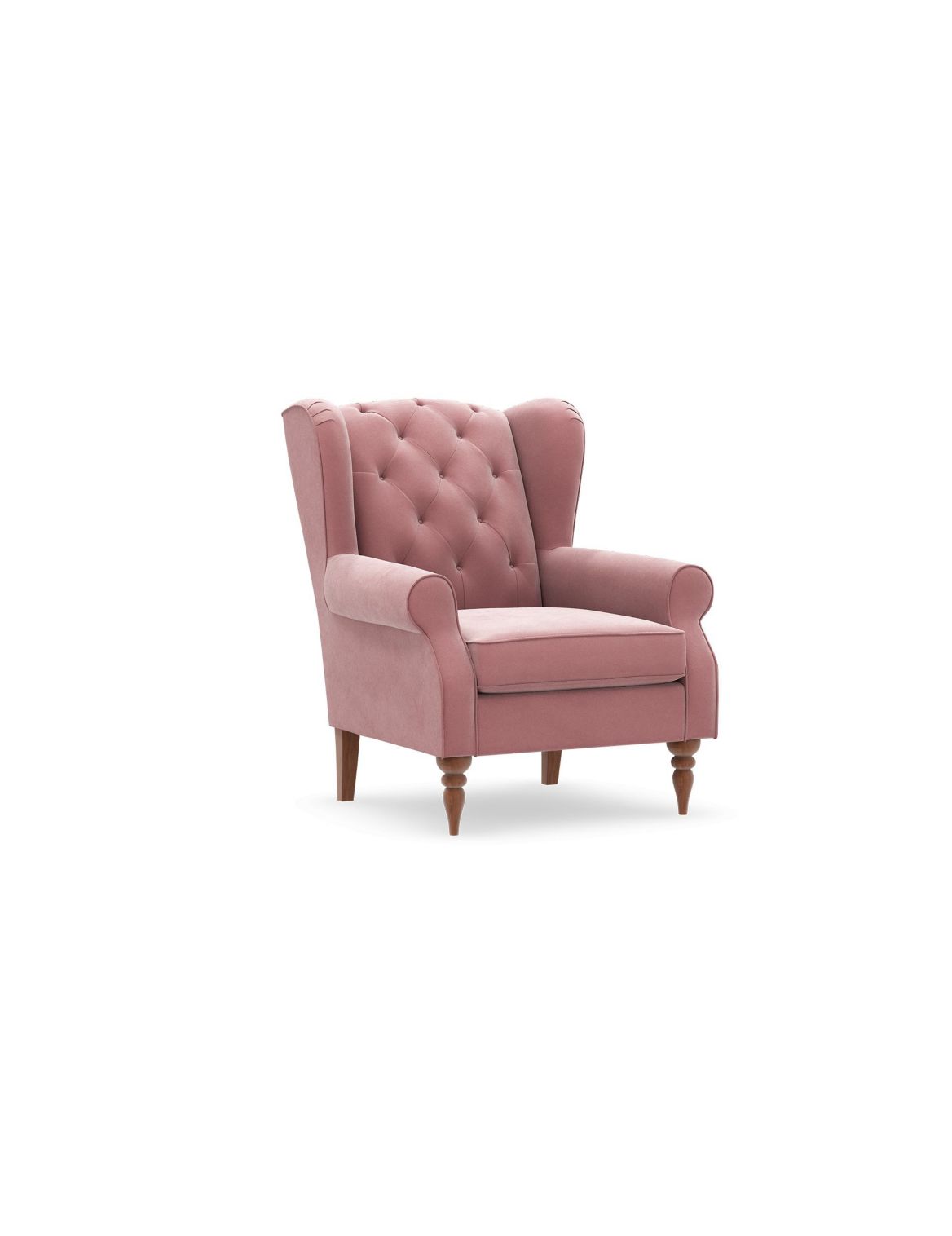 Highland Button Small Armchair pink