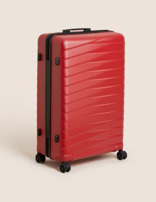 M&S Oslo 4 Wheel Hard Shell Large Suitcase - Red, Red,Silver