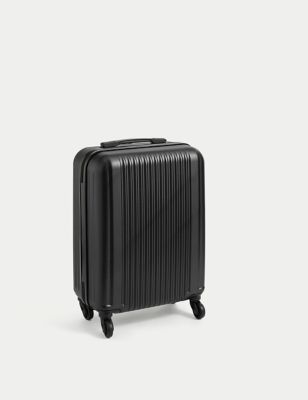M&S Vienna 4 Wheel Hard Shell Cabin Suitcase - Black, Black,Navy