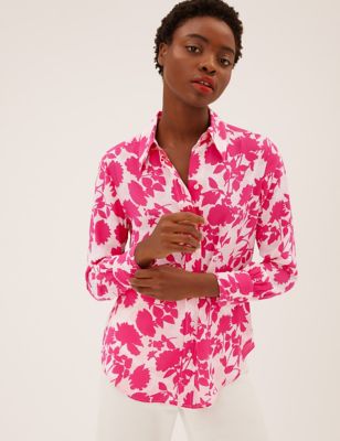 Women's Pink Shirts ☀ Blouses | M☀S
