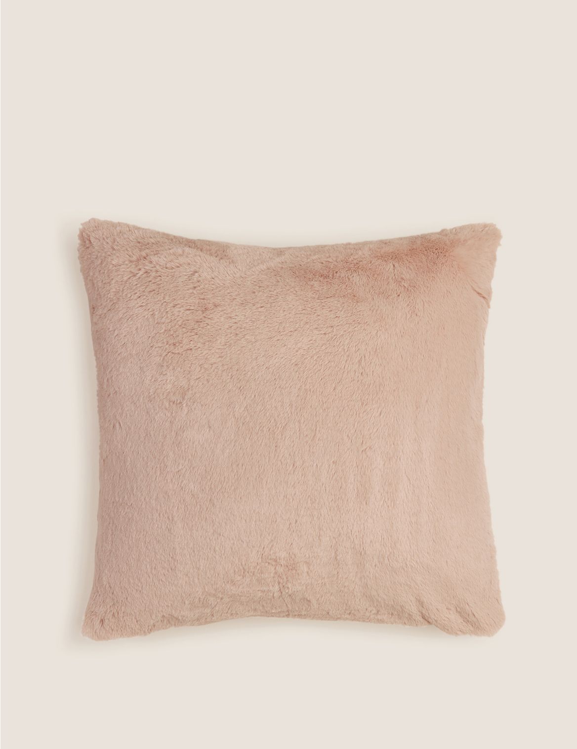 Supersoft Faux Fur Medium Cushion pink