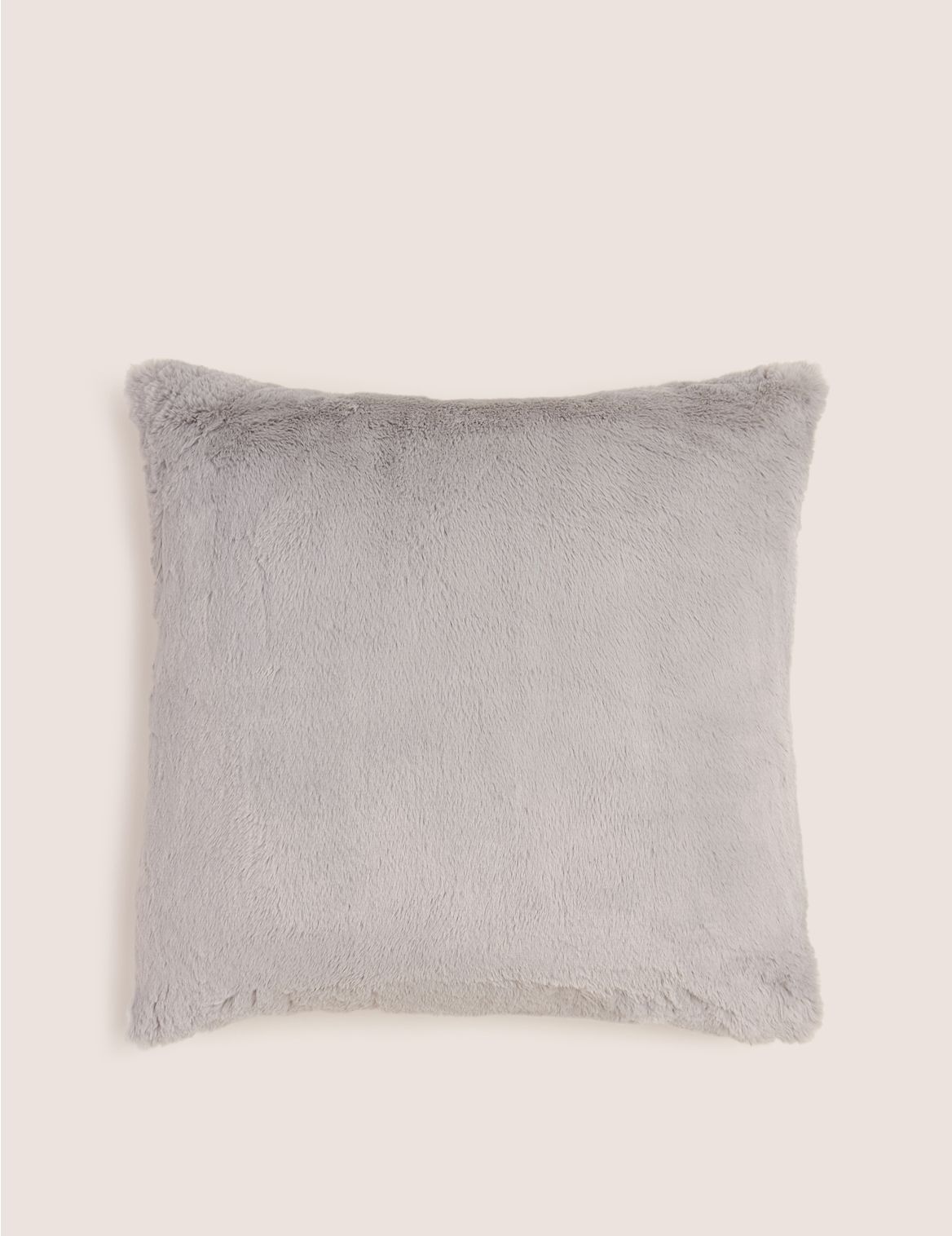 Supersoft Faux Fur Medium Cushion grey