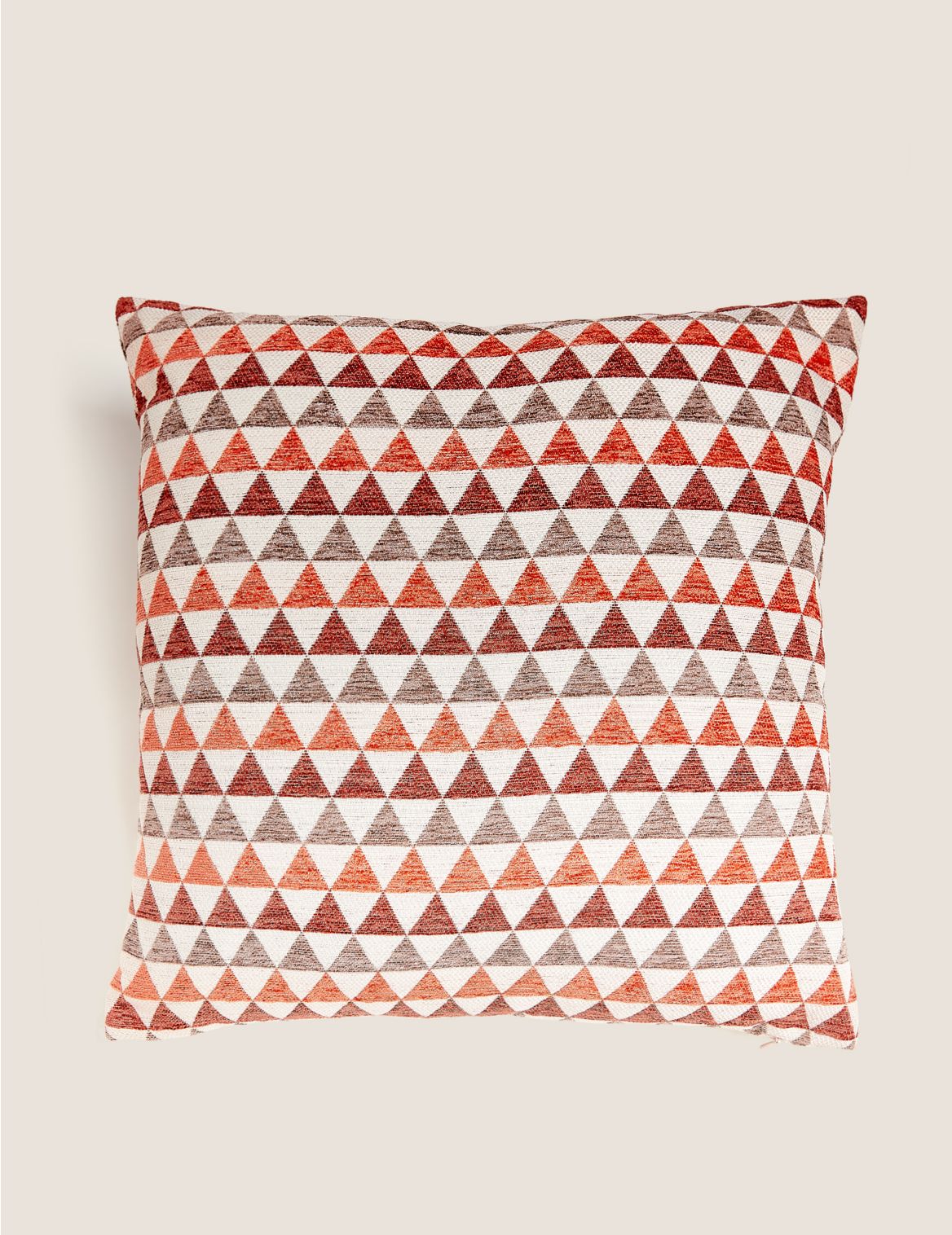 Chenille Geometric Medium Cushion red