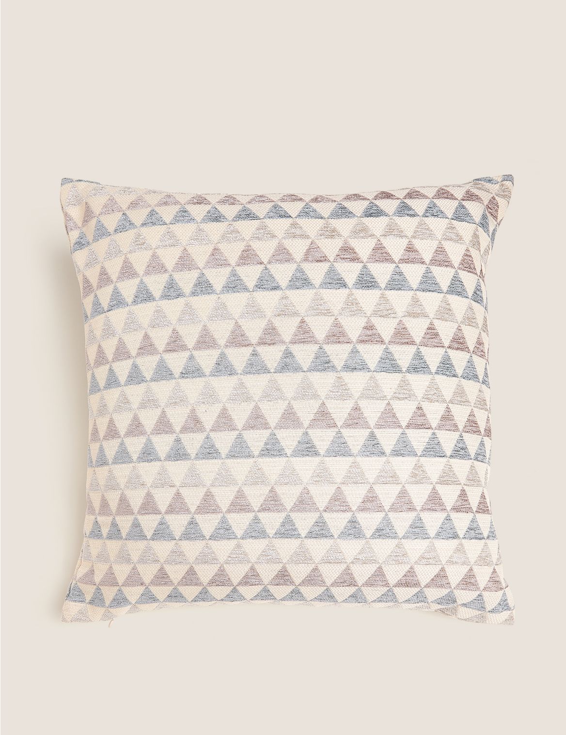 Chenille Geometric Medium Cushion blue